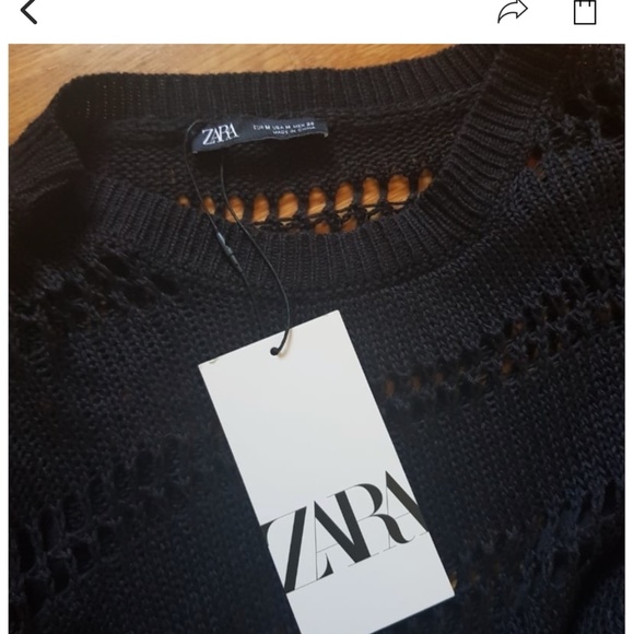 NWT Zara Fringe Crochet Dress Sz. L - Picture 6 of 6